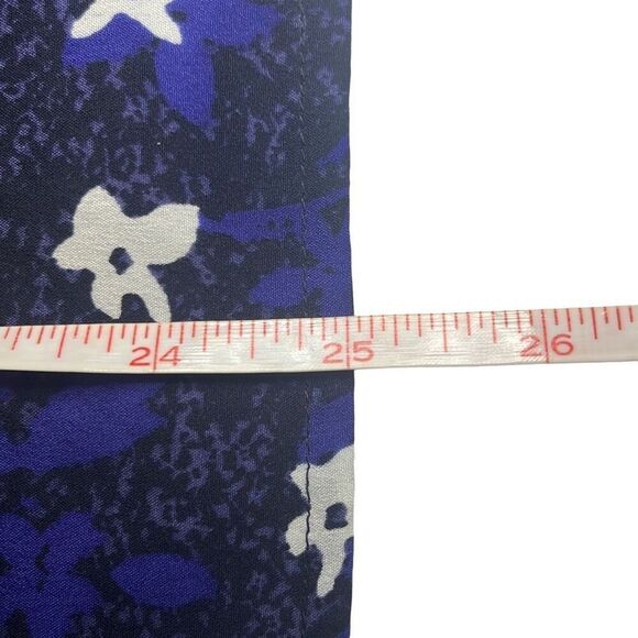 Banana Republic Black Blue Floral Ruffle Racerback Tank Top Camisole Small Boho - Picture 7 of 7